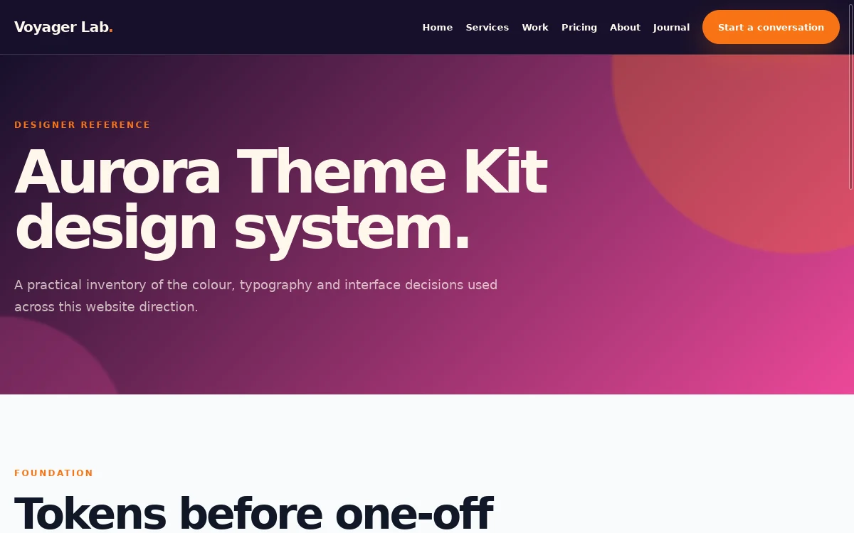 Voyager Lab — Aurora Theme Kit screenshot 3